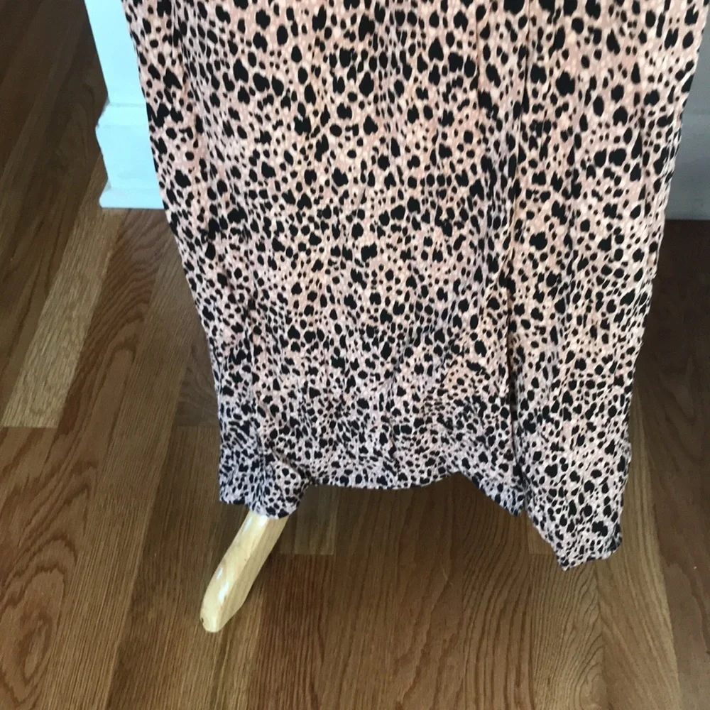 NWT Free People Daria Leopard Maxi Shirtdress Duster Size Large.